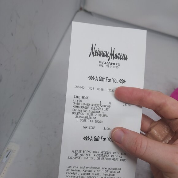 Christian Louboutin Pink Mamadrague Square Toe Ballet Flat Shoe - Picture 3 of 11